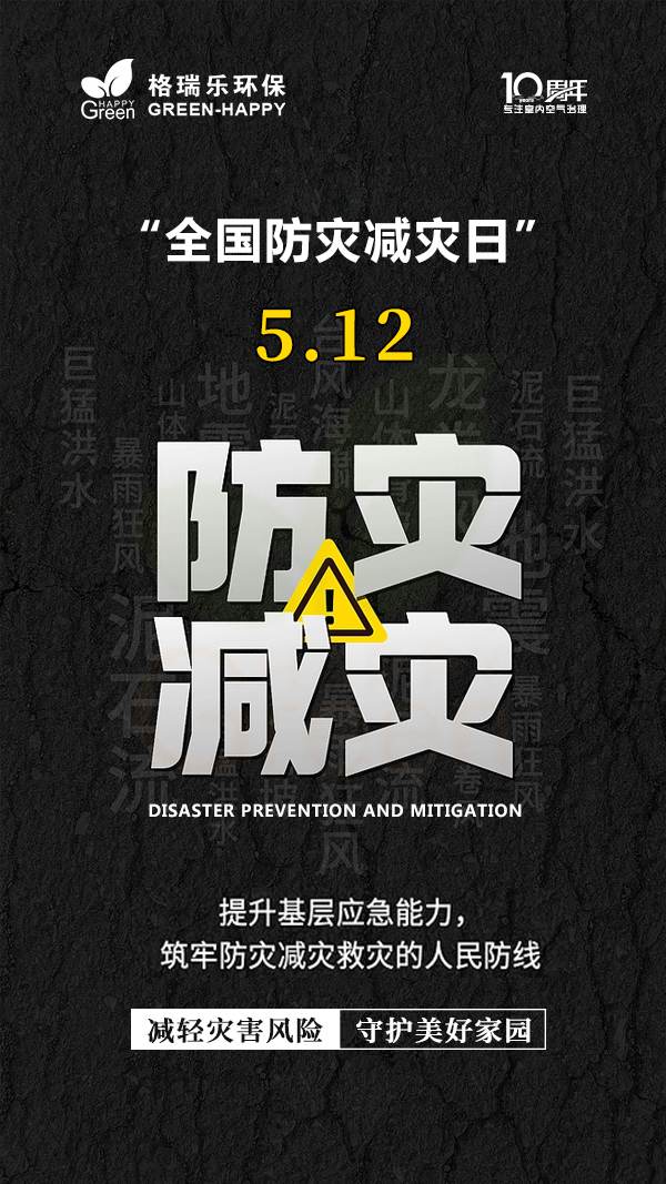 全國防災減災日,防范未然，提高安全意識,減輕災害風險